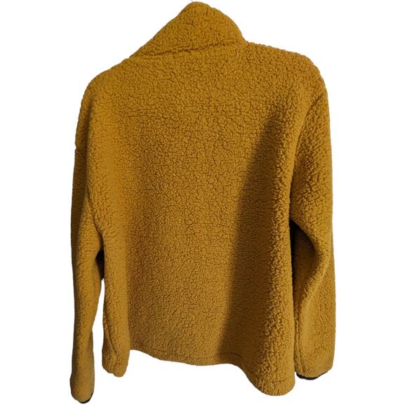 Love Tree Women's Large Gold Mustard Yellow 1/4 Zip Sweater large front pocket - Picture 2 of 14